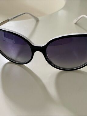 kate spade Black and White Women's Sunglasses with Black Gradient Lenses
